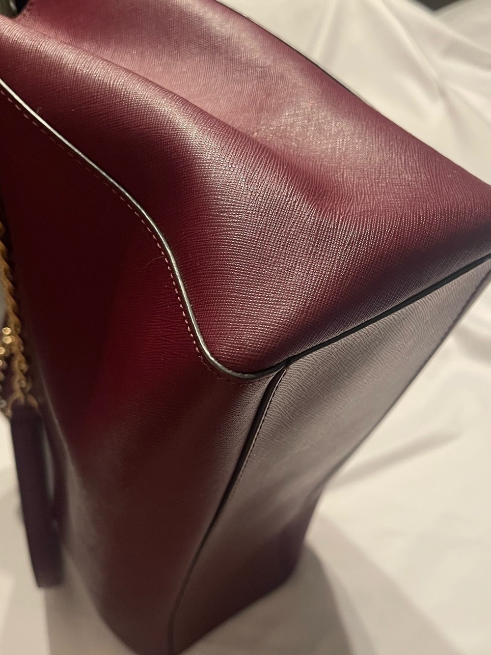 Michael Kors East West Susannah Leather Merlot Tote - Picture 7 of 10